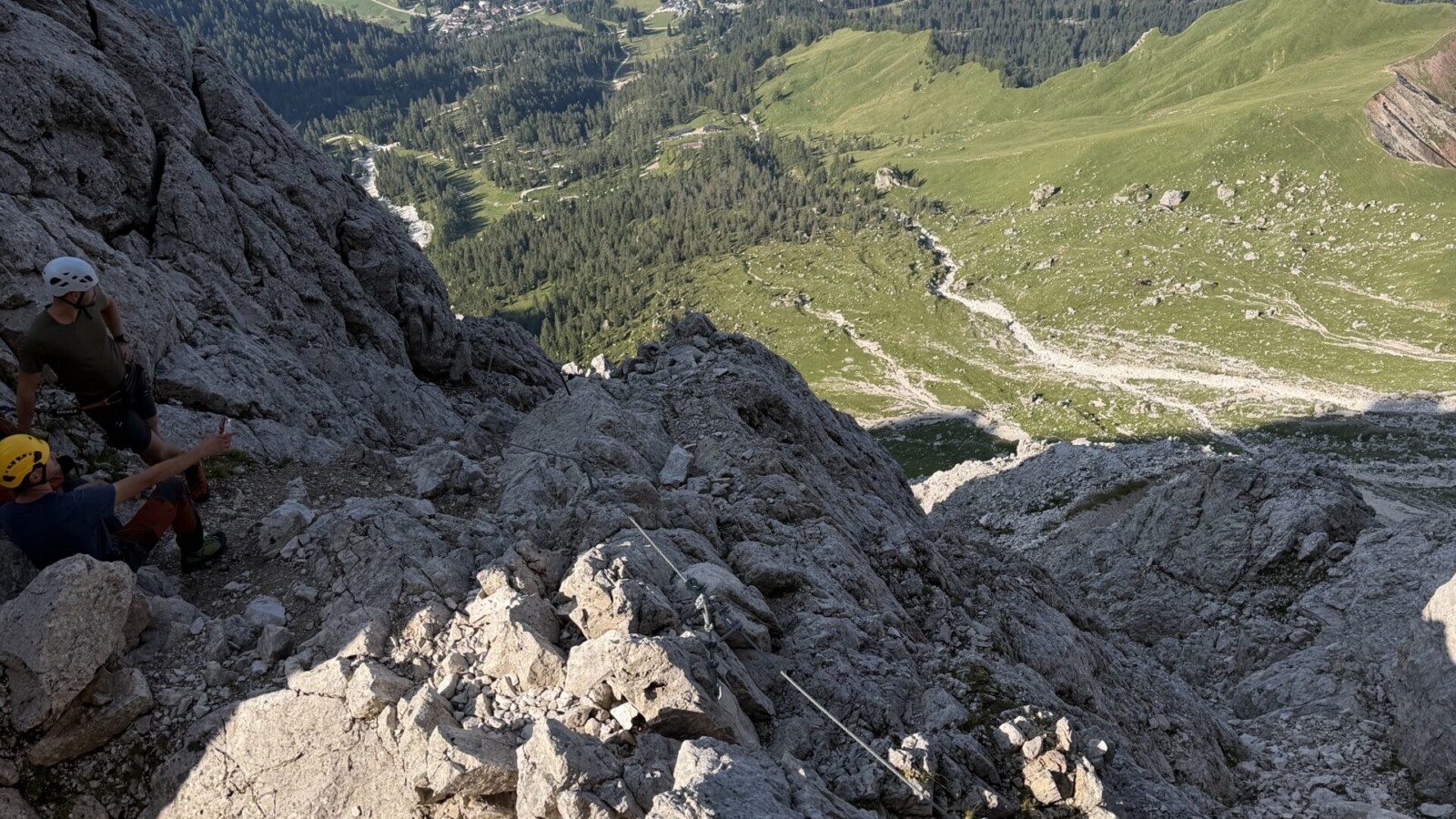 Ferrata-bolver-lugli-rifugio-rosetta-20260802 - La cengia dove inizia la seconda parte